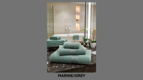 Greek Key 600GSM Towels 