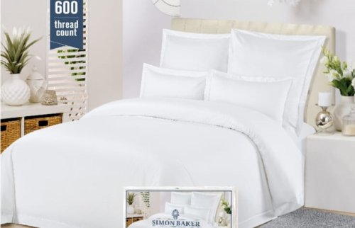 600TC Satin Stitched Oxford Egyptian Giza Cotton Duvet Cover sets including 2 Pillow cases 